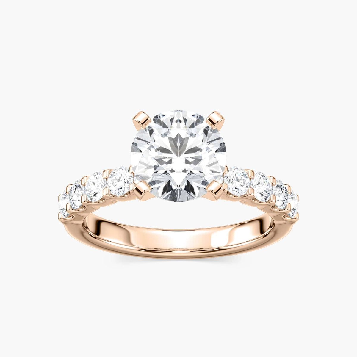 Lovea Emma Seitenstein Verlobungsring Rundschliff – Roségold