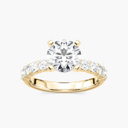 Lovea Emma Seitenstein Verlobungsring Rundschliff – Gelbgold