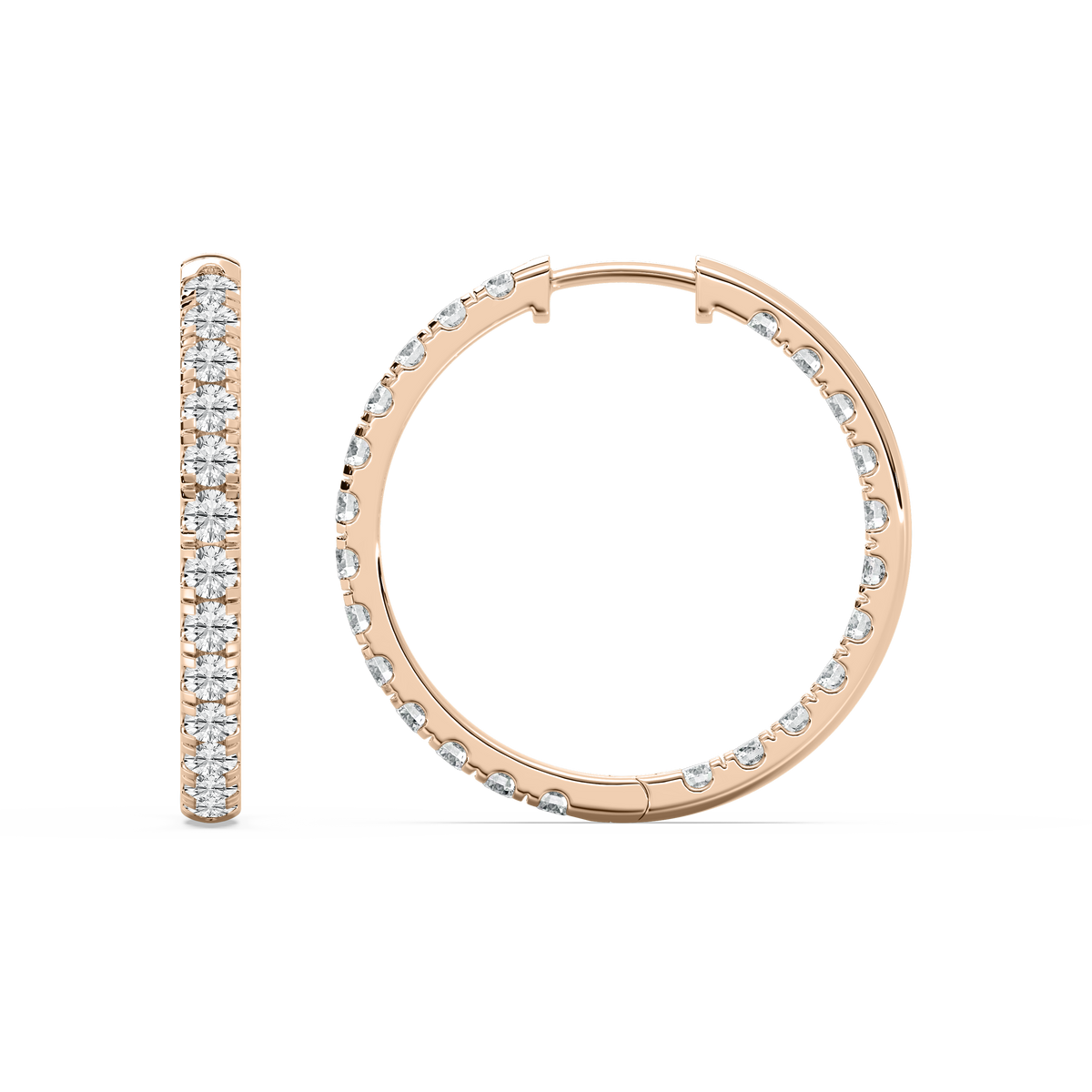 Lovea Mara Creolen Bold – Rundschliff – Roségold