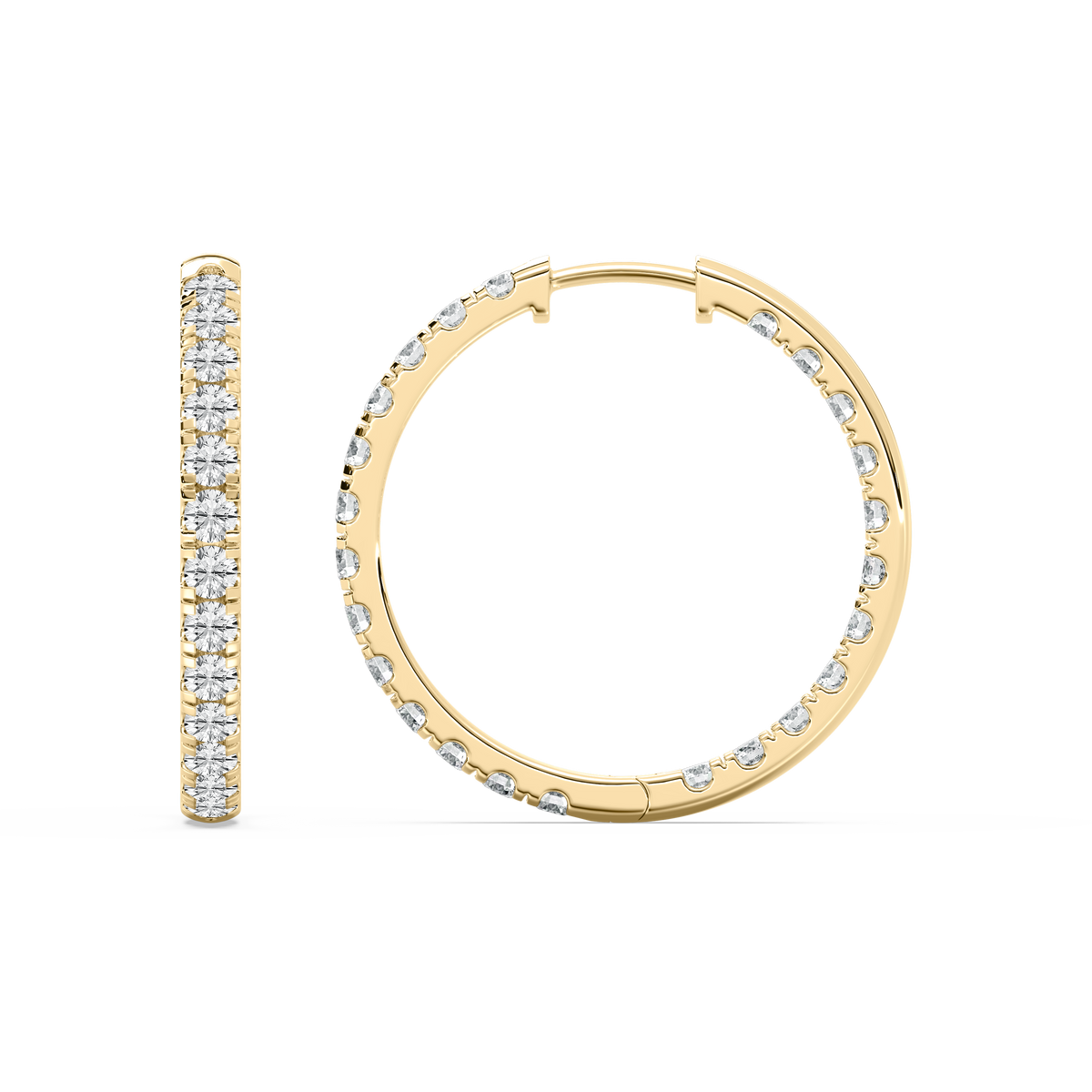 Lovea Mara Creolen Bold – Rundschliff – Gelbgold