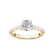 Lovea Hannah Hidden Halo Verlobungsring Rundschliff – Gelbgold
