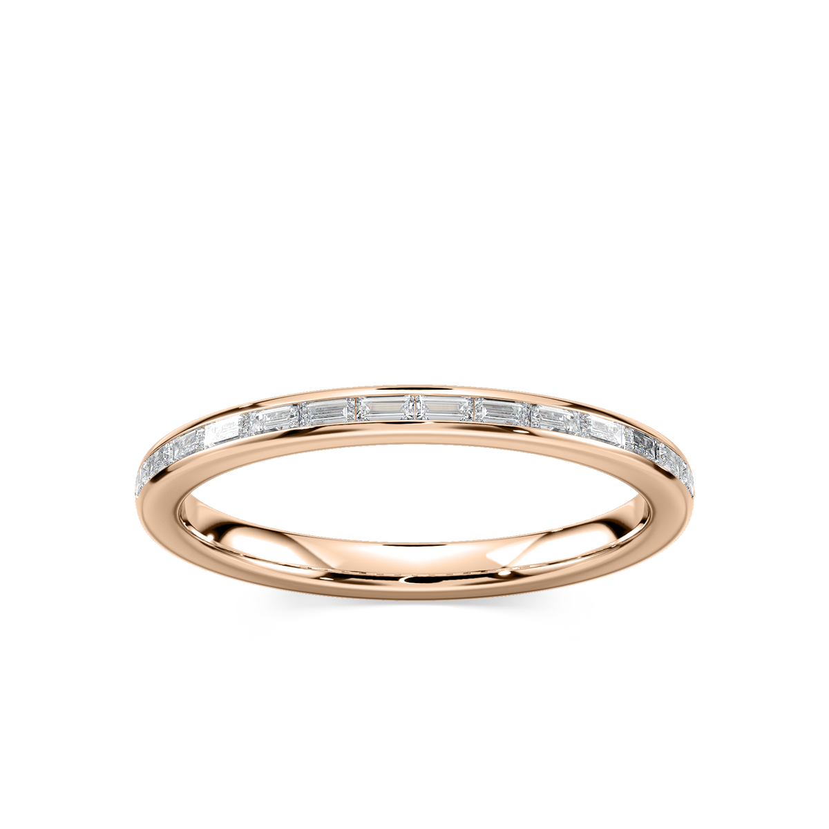 Lovea Clea Trauring – Baguette Kanalfassung – Roségold