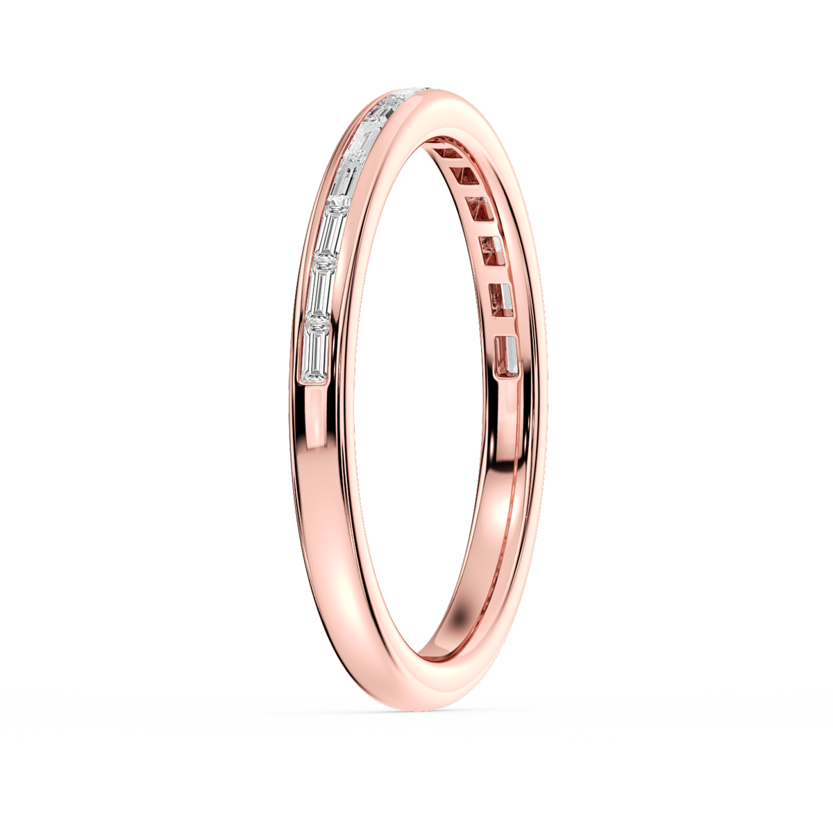 Lovea Clea Trauring – Baguette Kanalfassung – Roségold