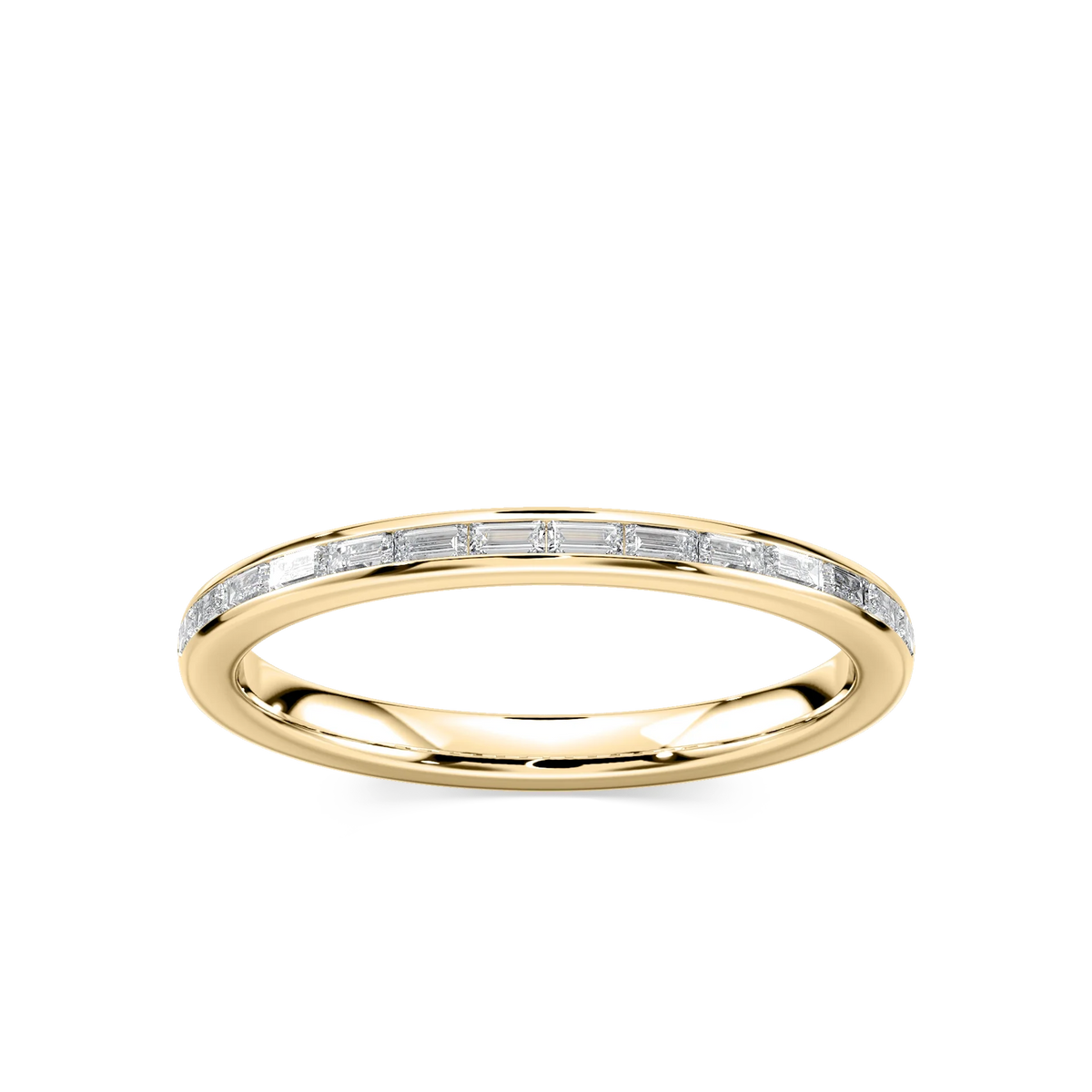 Lovea Clea Trauring – Baguette Kanalfassung – Gelbgold