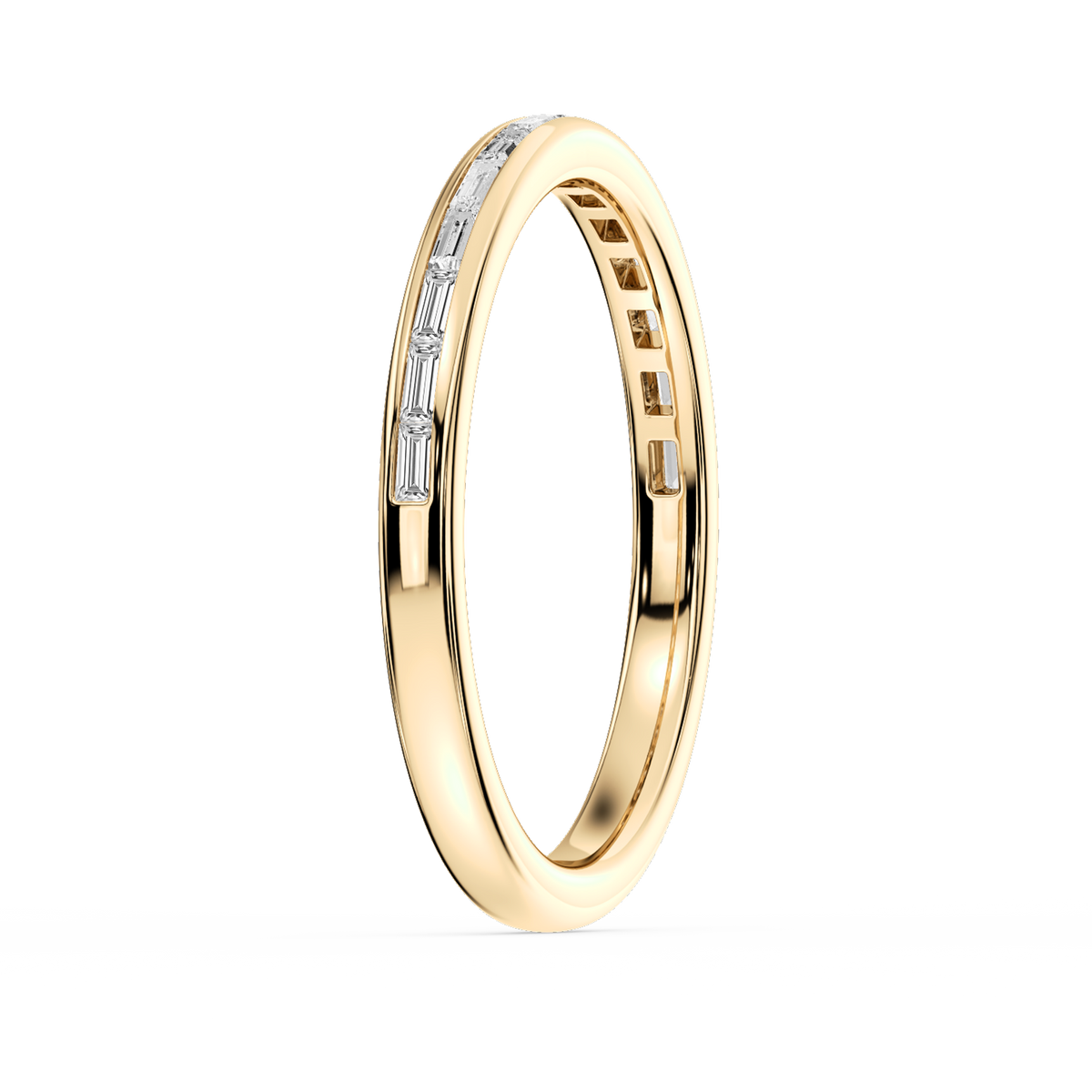 Lovea Clea Trauring – Baguette Kanalfassung – Gelbgold