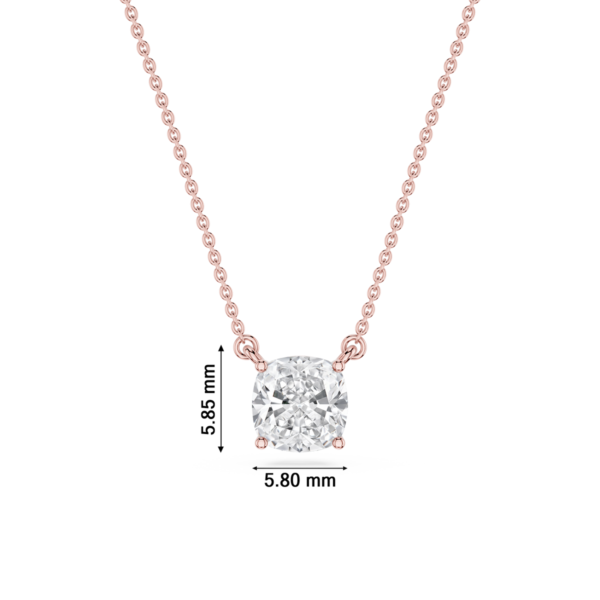 Lovea Carla Anhänger – Kissenschliff – Roségold