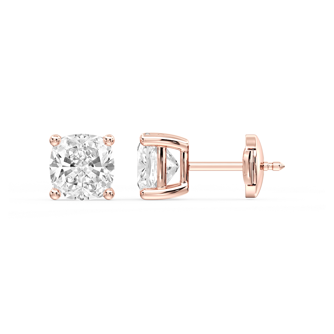 Lovea Mia Ohrstecker Sicherheitsverschluss – Kissenschliff – Roségold