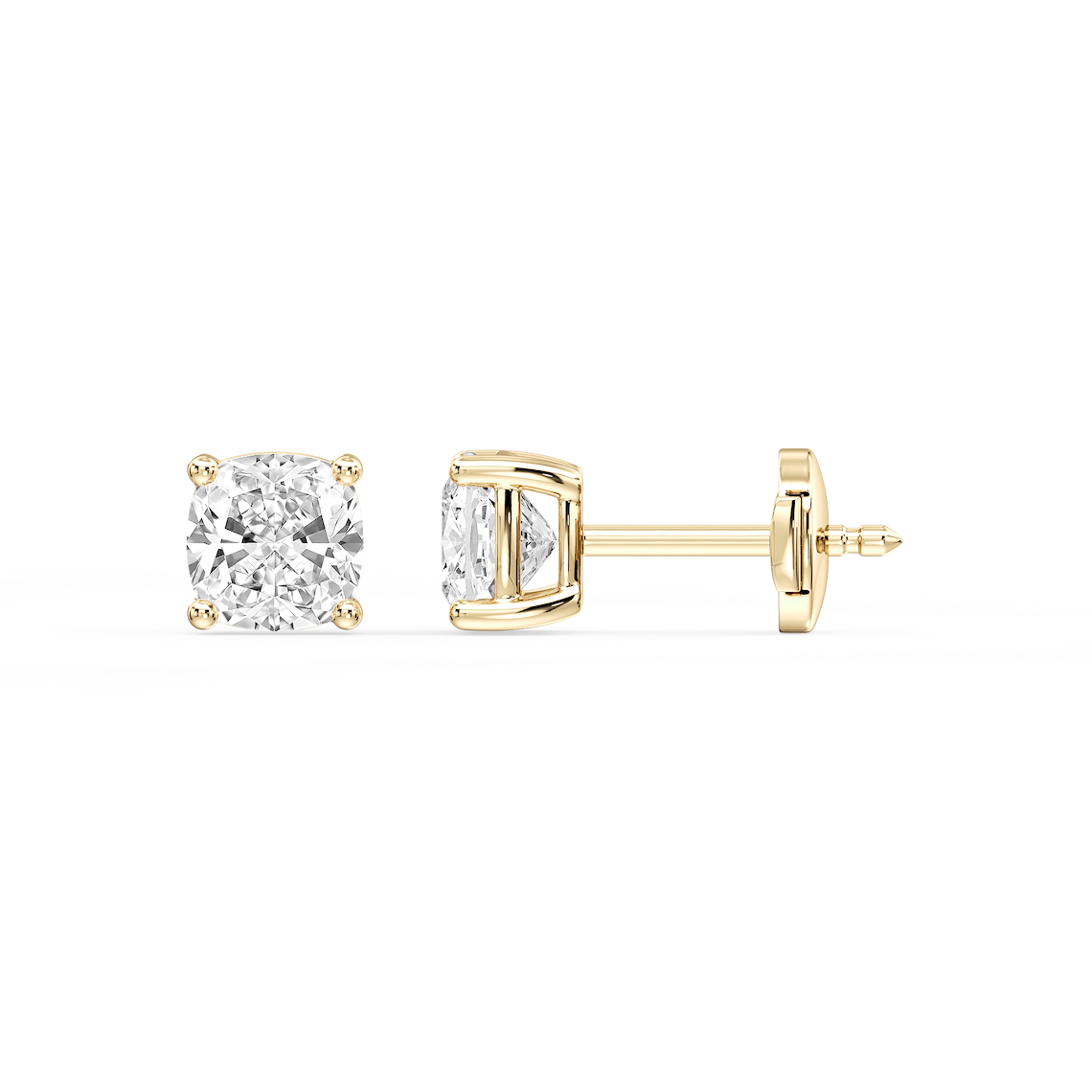 Lovea Mia Ohrstecker Sicherheitsverschluss – Kissenschliff – Gelbgold