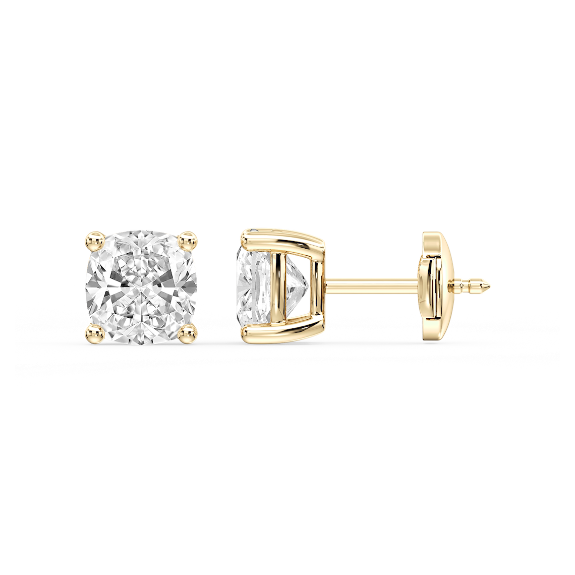 Lovea Mia Ohrstecker Sicherheitsverschluss – Kissenschliff – Gelbgold