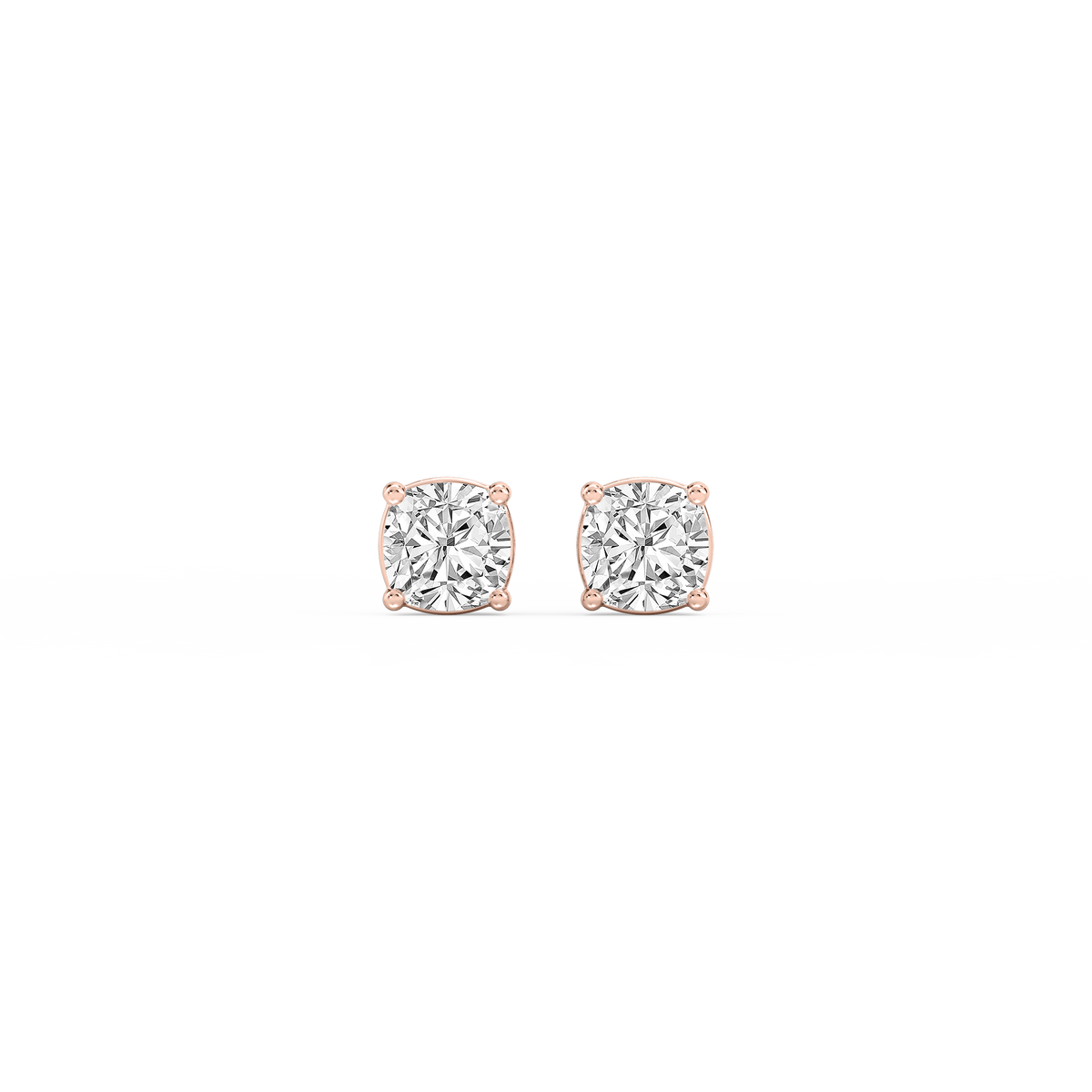 Lovea Mia Ohrstecker Steckverschluss – Kissenschliff – Roségold