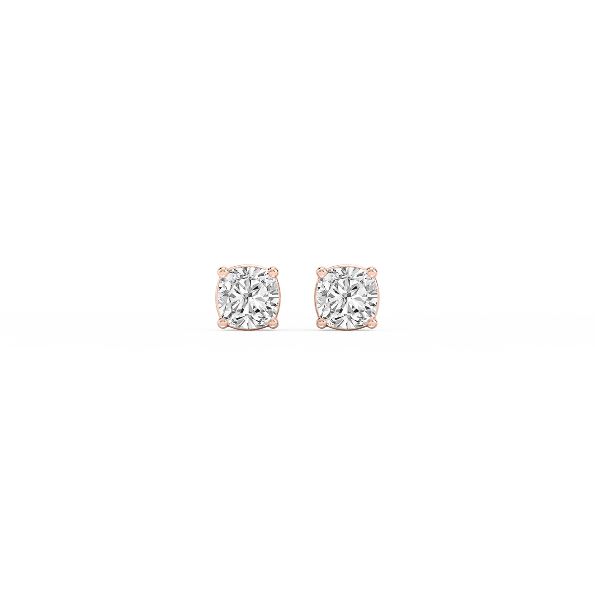 Lovea Mia Ohrstecker Steckverschluss – Kissenschliff – Roségold