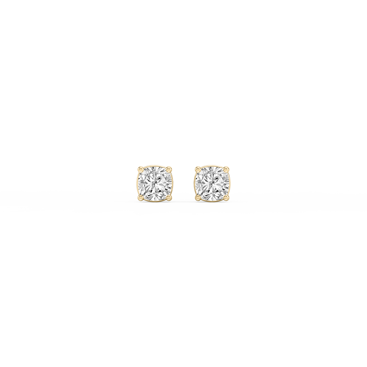 Lovea Mia Ohrstecker Steckverschluss – Kissenschliff – Gelbgold