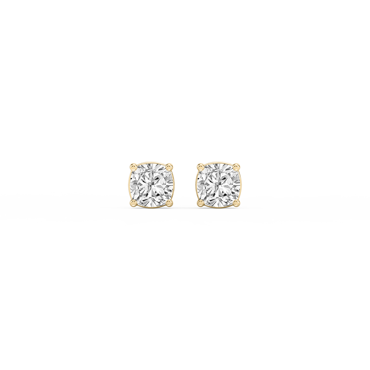 Lovea Mia Ohrstecker Steckverschluss – Kissenschliff – Gelbgold