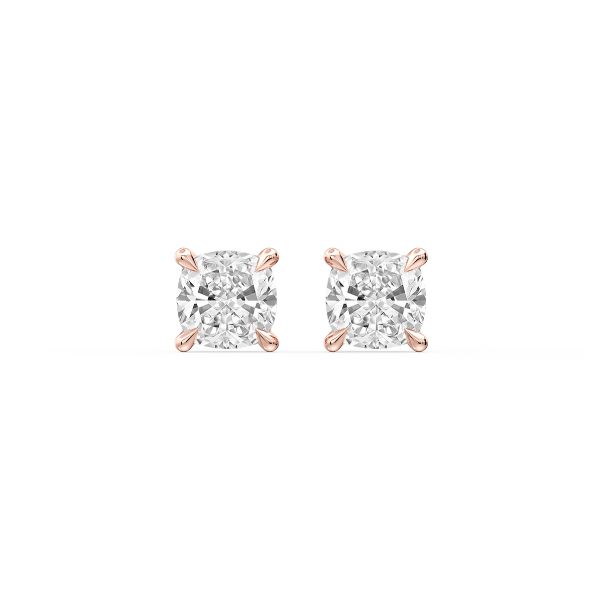 Lovea Lena Ohrstecker Steckverschluss – Kissenschliff – Roségold