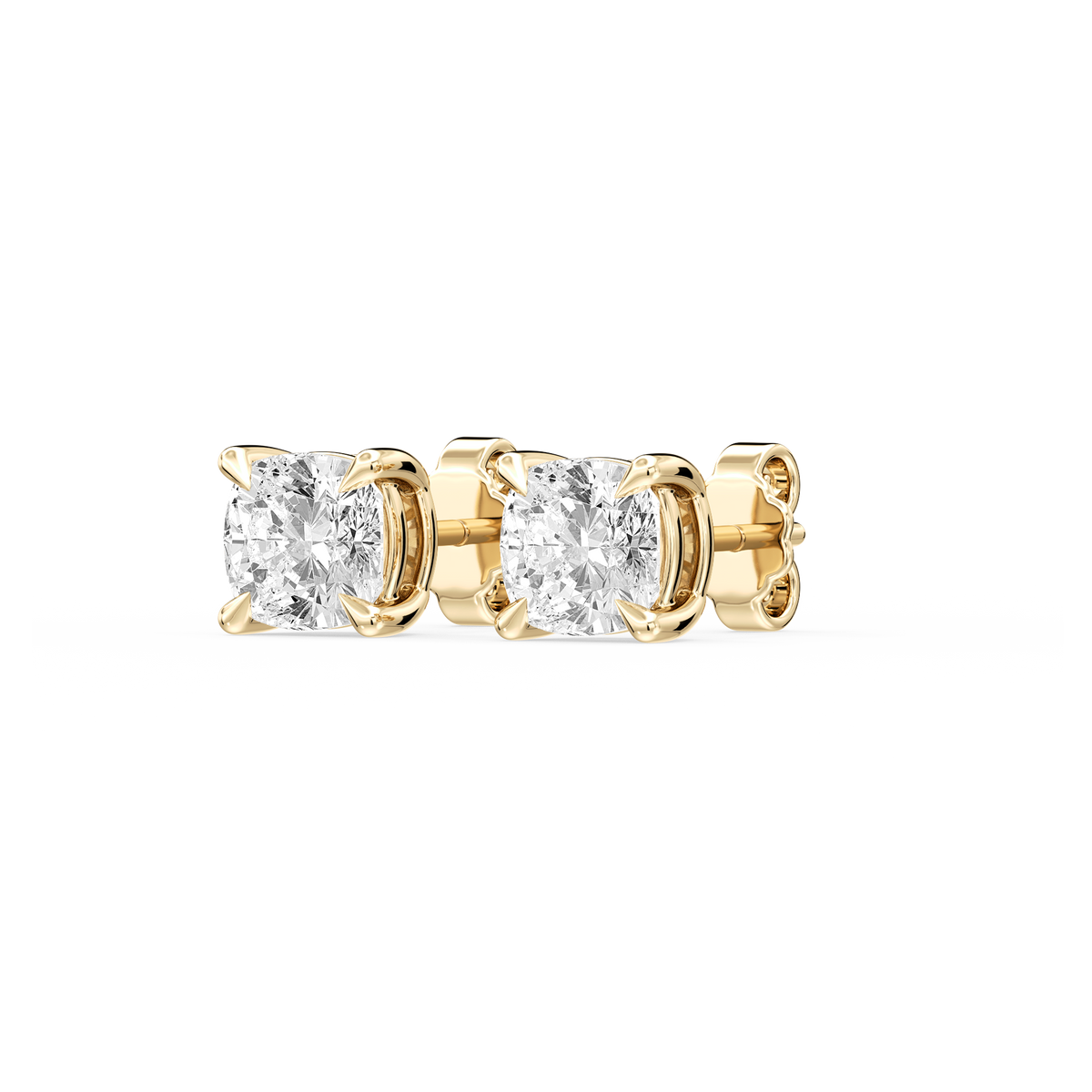 Lovea Lena Ohrstecker Steckverschluss – Kissenschliff – Gelbgold