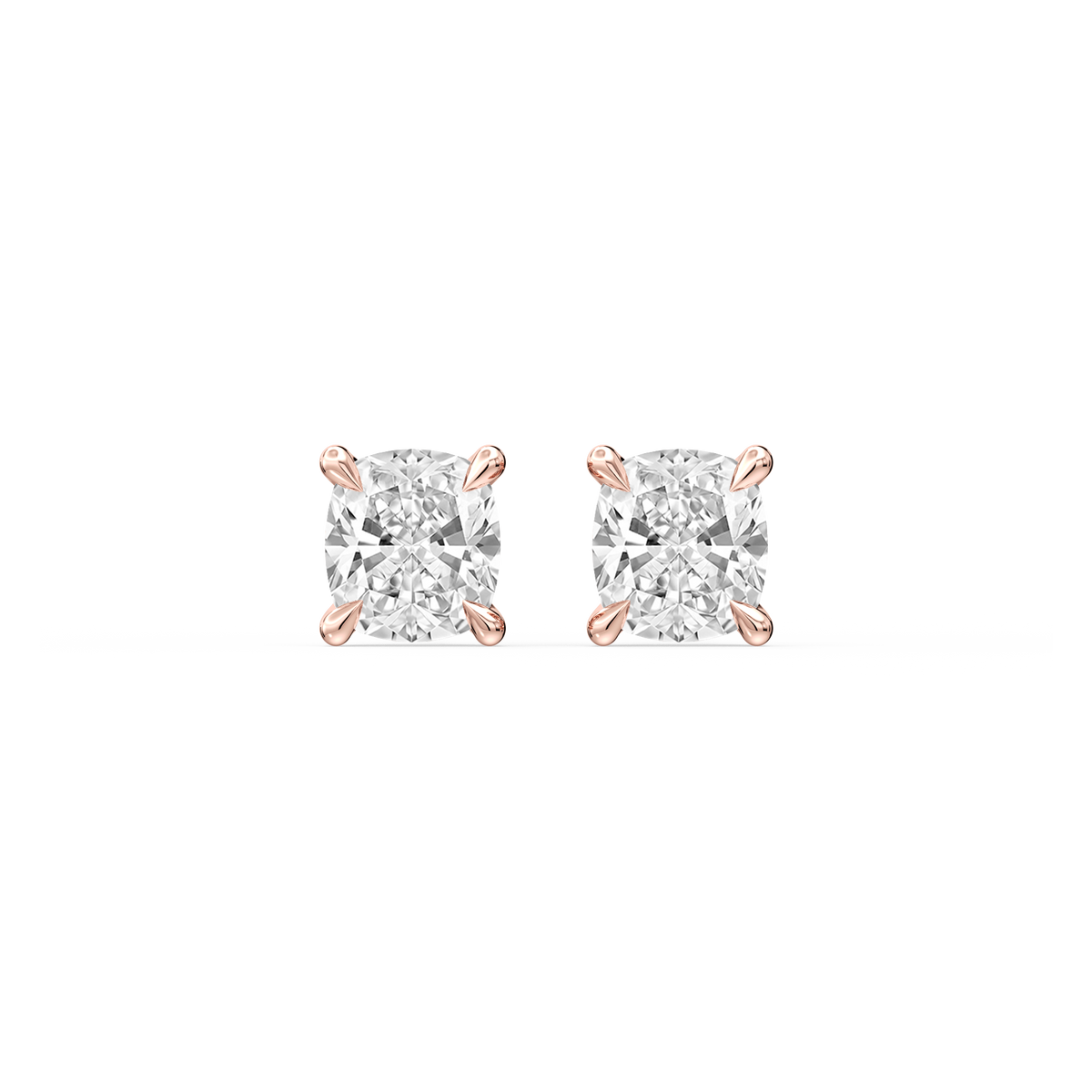 Lovea Lena Ohrstecker Schraubverschluss – Kissenschliff – Roségold