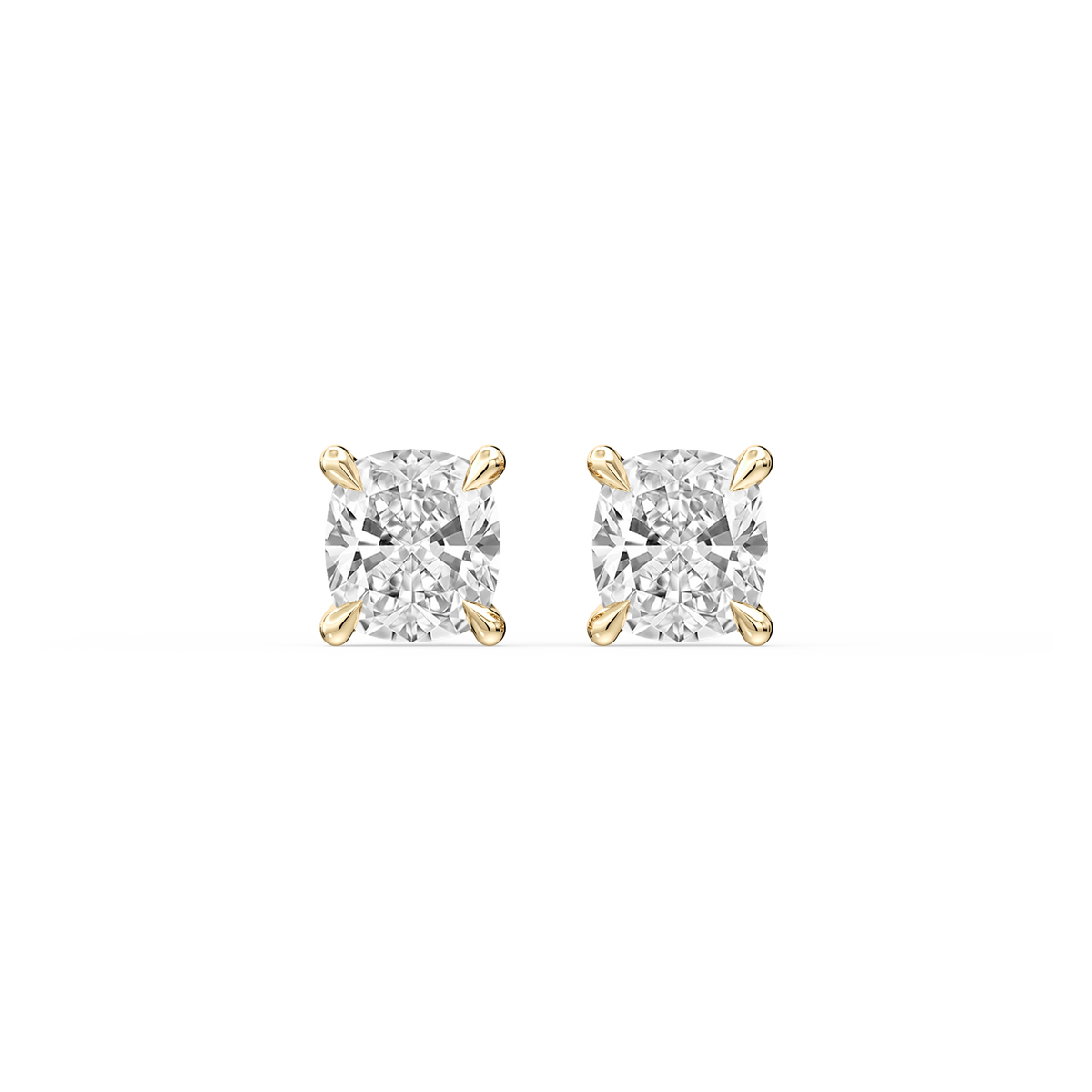 Lovea Lena Ohrstecker Schraubverschluss – Kissenschliff – Gelbgold
