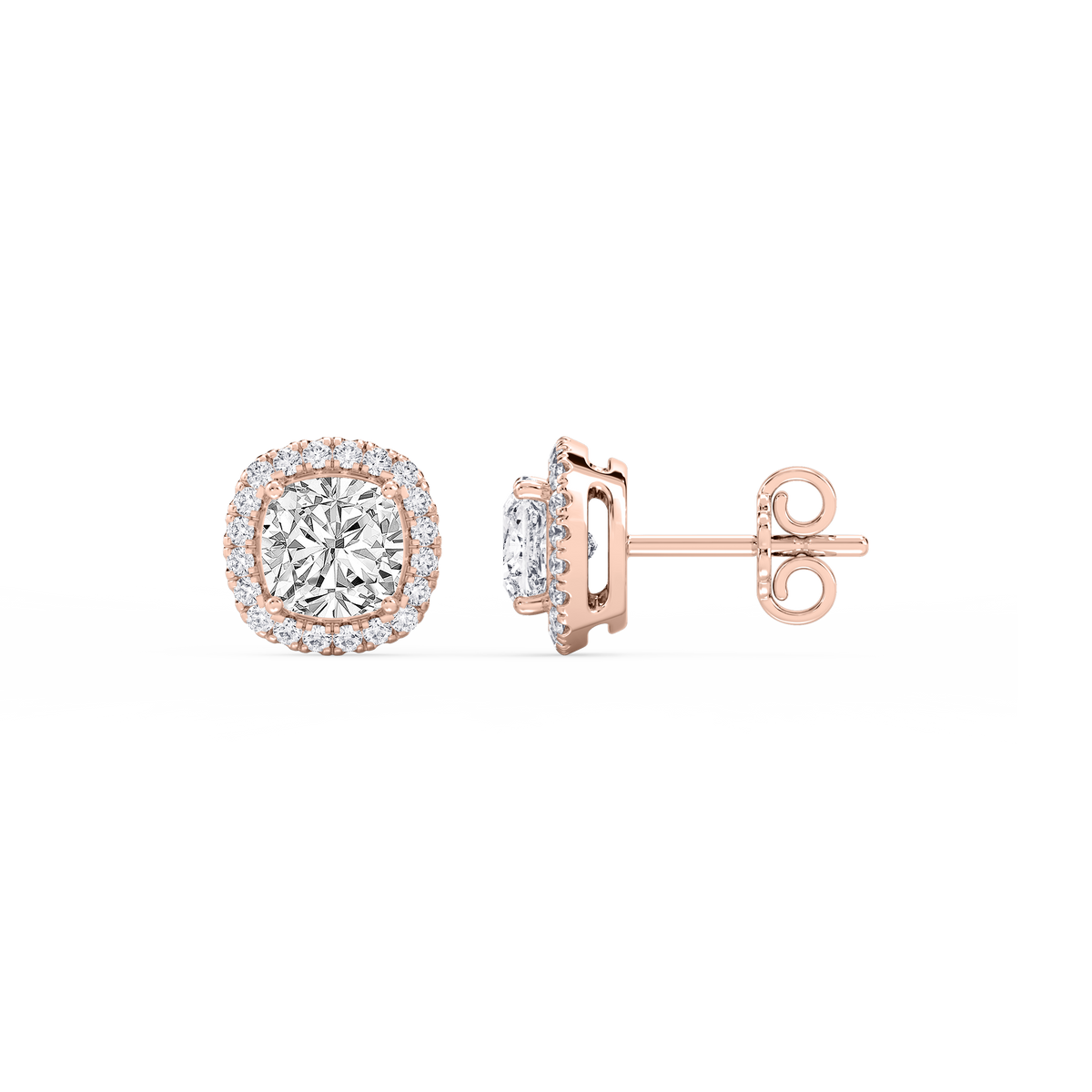 Lovea Pia Ohrstecker – Kissenschliff – Roségold