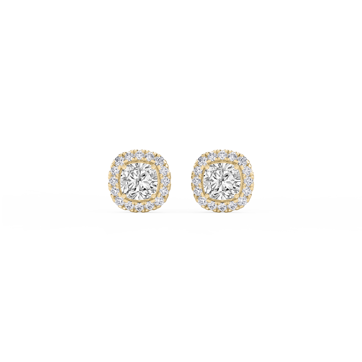 Lovea Pia Ohrstecker – Kissenschliff – Gelbgold