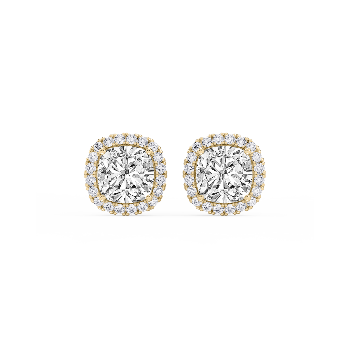 Lovea Pia Ohrstecker – Kissenschliff – Gelbgold