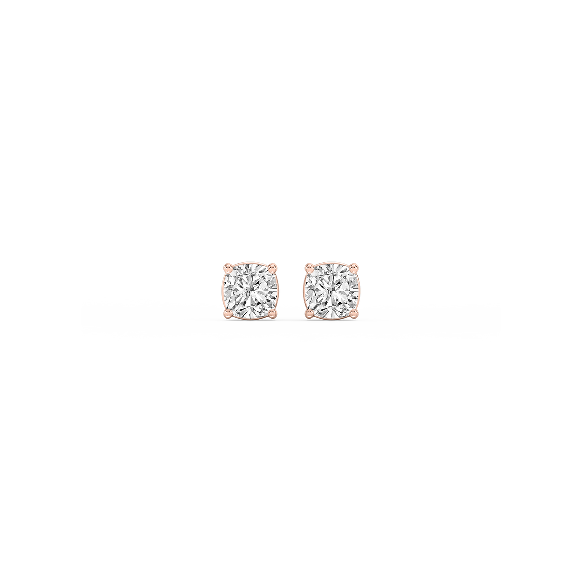 Lovea Mia Ohrstecker Schraubverschluss – Kissenschliff – Roségold