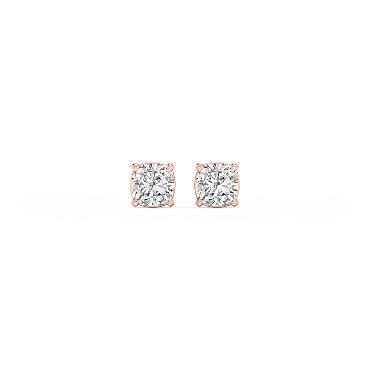Lovea Mia Ohrstecker Schraubverschluss – Kissenschliff – Roségold