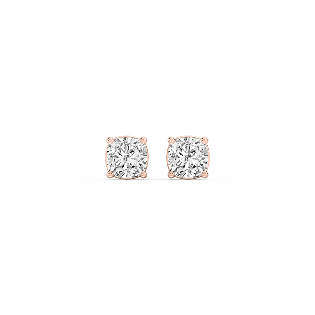 Lovea Mia Ohrstecker Schraubverschluss – Kissenschliff – Roségold