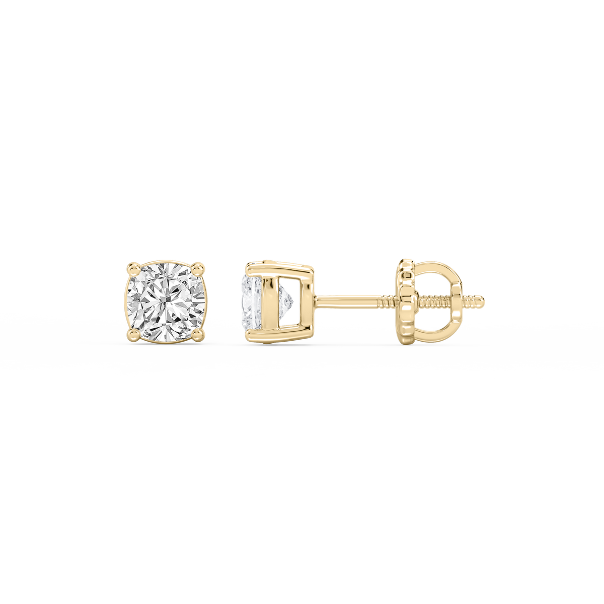 Lovea Mia Ohrstecker Schraubverschluss – Kissenschliff – Gelbgold
