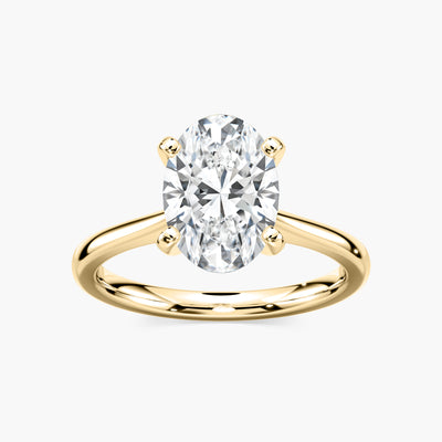Sophie Kathedrale Solitaire Verlobungsring – Ovalschliff
