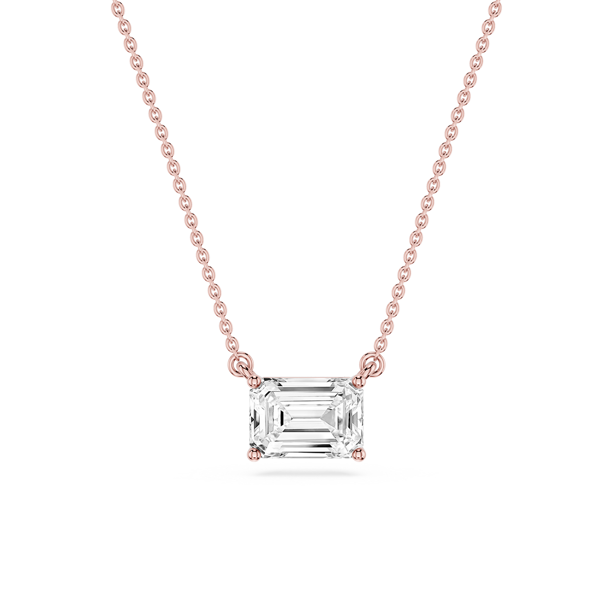 Lovea Alma Anhänger – Smaragdschliff – Roségold