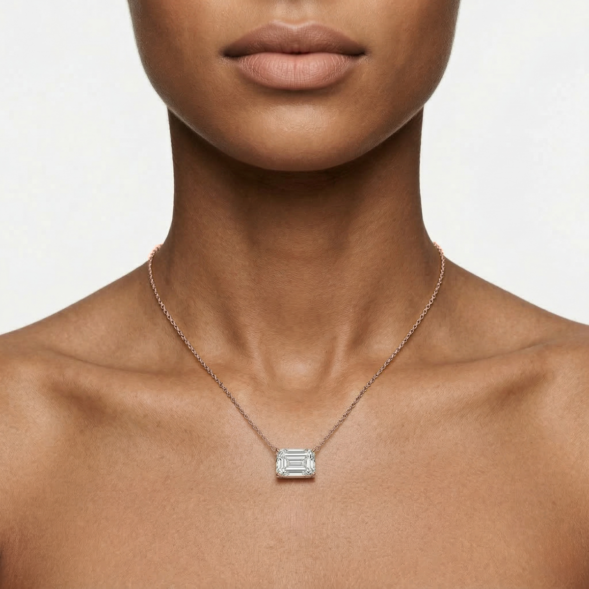 Lovea Alma Anhänger – Smaragdschliff – Roségold