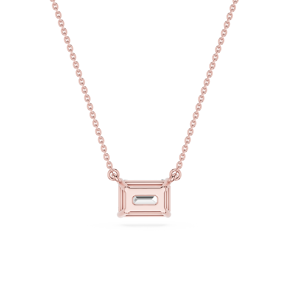 Lovea Alma Anhänger – Smaragdschliff – Roségold