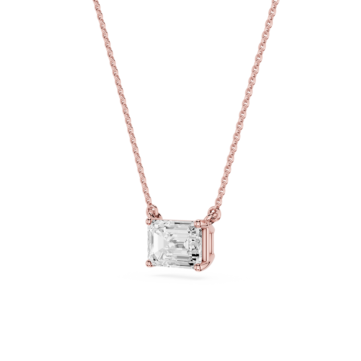 Lovea Alma Anhänger – Smaragdschliff – Roségold