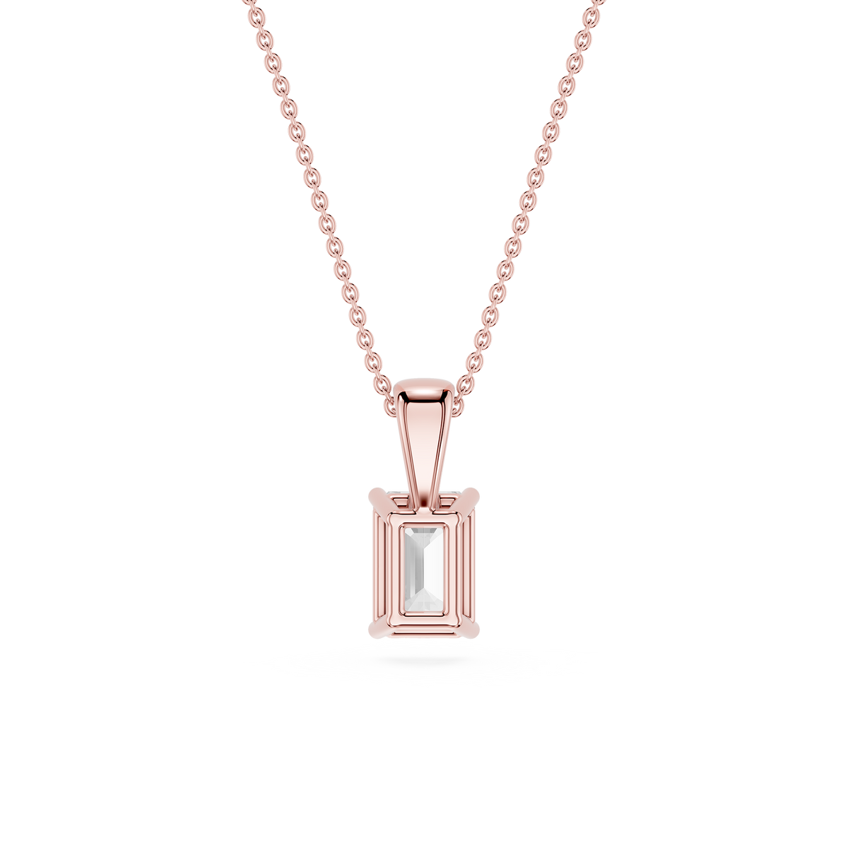 Lovea Lina Anhänger – Smaragdschliff – Roségold