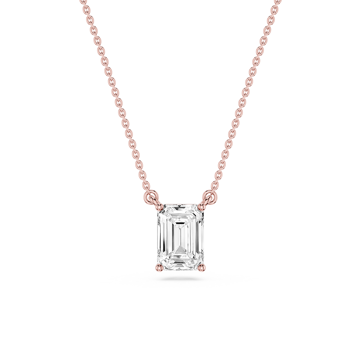 Lovea Carla Anhänger – Smaragdschliff – Roségold