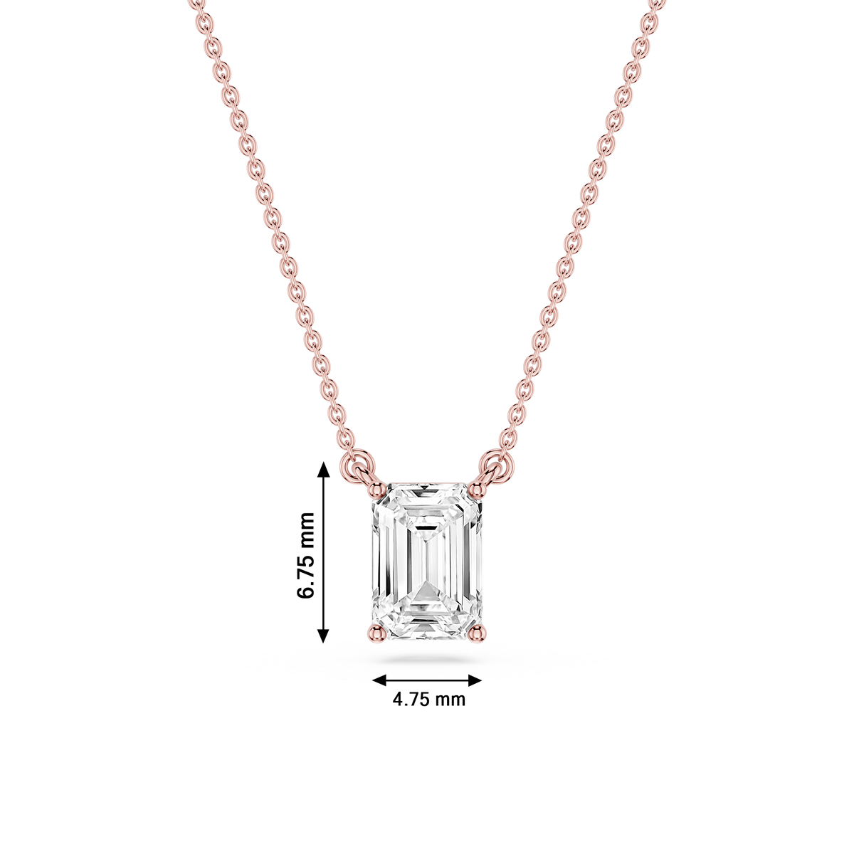 Lovea Carla Anhänger – Smaragdschliff – Roségold