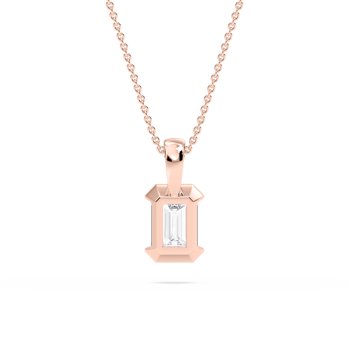 Lovea Hedda Anhänger – Smaragdschliff – Roségold