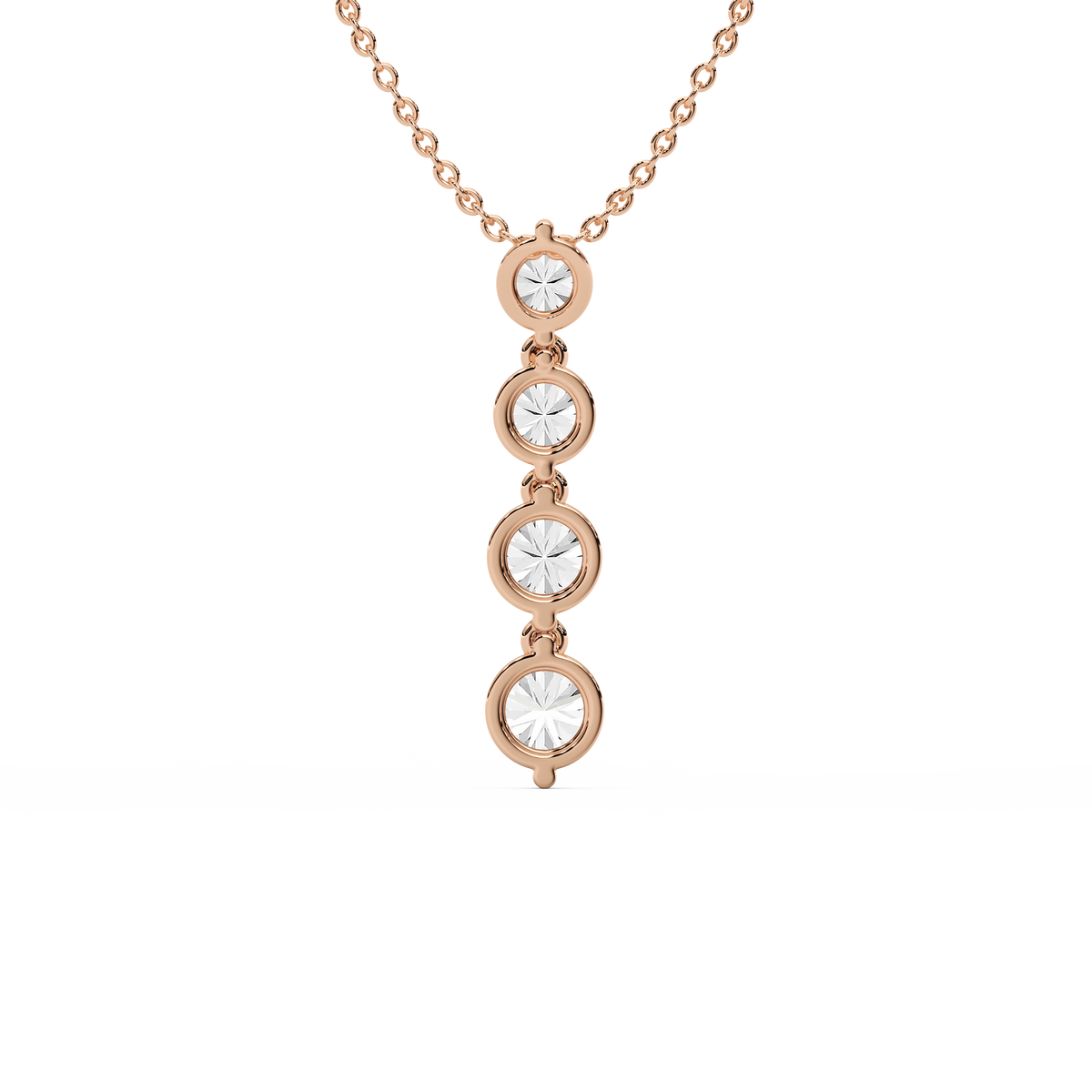 Lovea Selma Anhänger – Rundschliff – Roségold