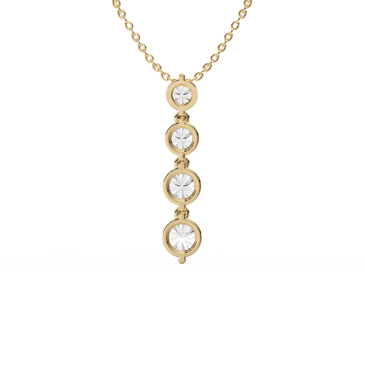 Lovea Selma Anhänger – Rundschliff – Gelbgold