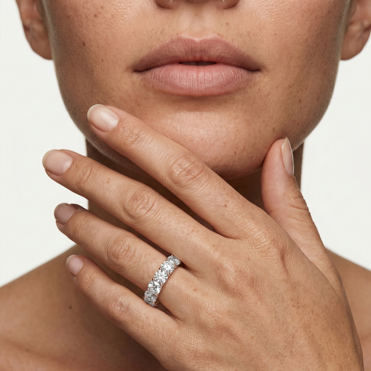 Lovea Frieda Eternity Ring Kissenschliff – Roségold