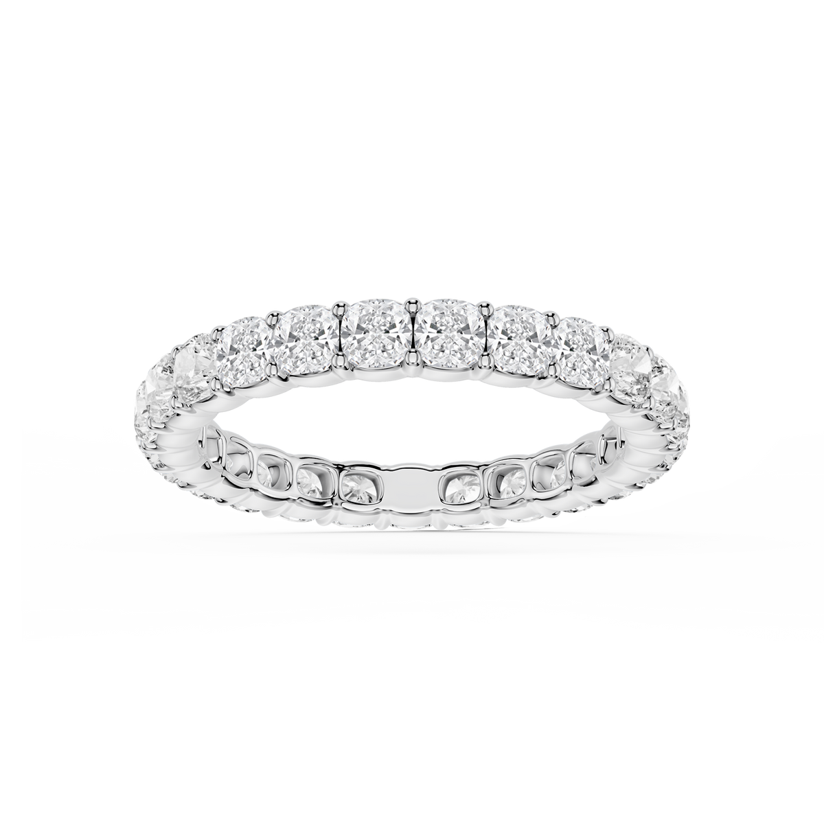 Lovea Frieda Eternity Ring Kissenschliff – Weißgold