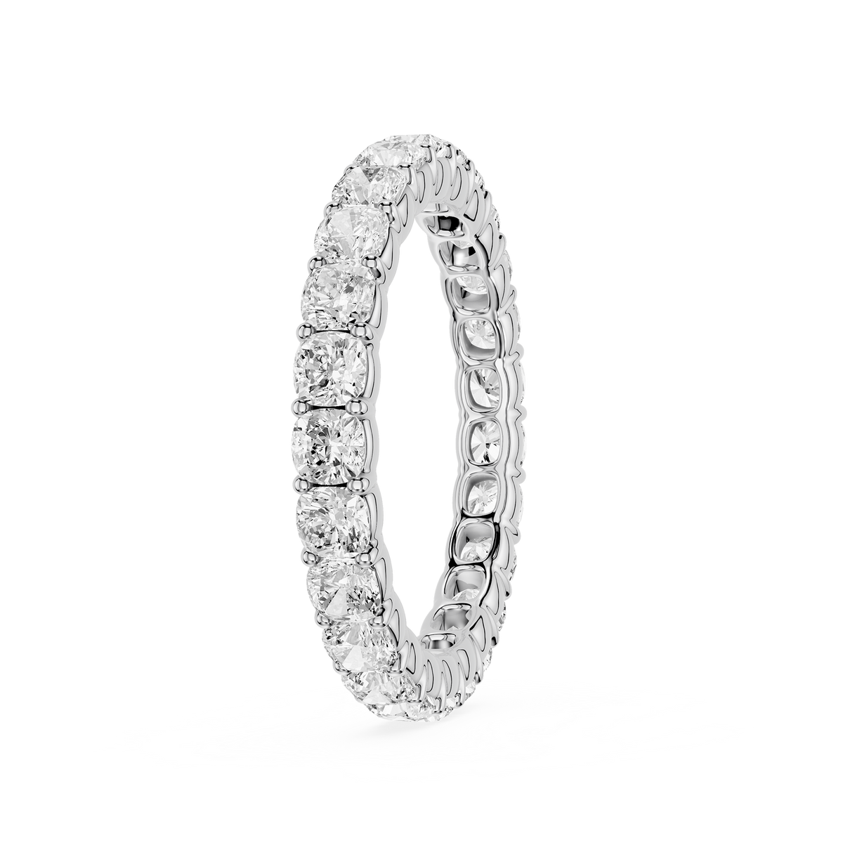 Lovea Frieda Eternity Ring Kissenschliff – Weißgold