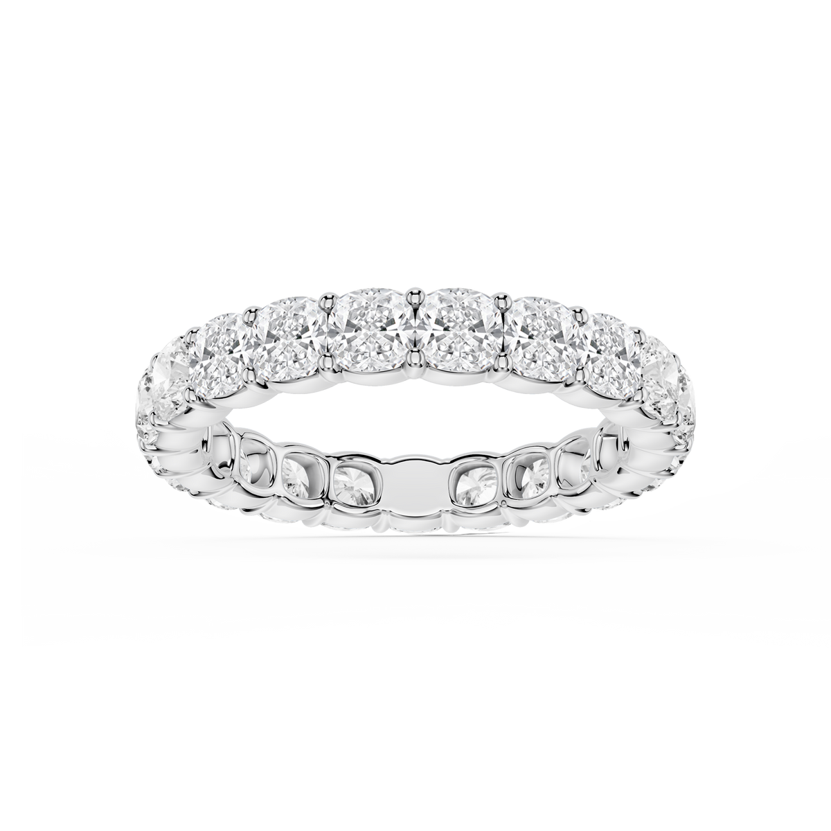 Lovea Frieda Eternity Ring Kissenschliff – Weißgold