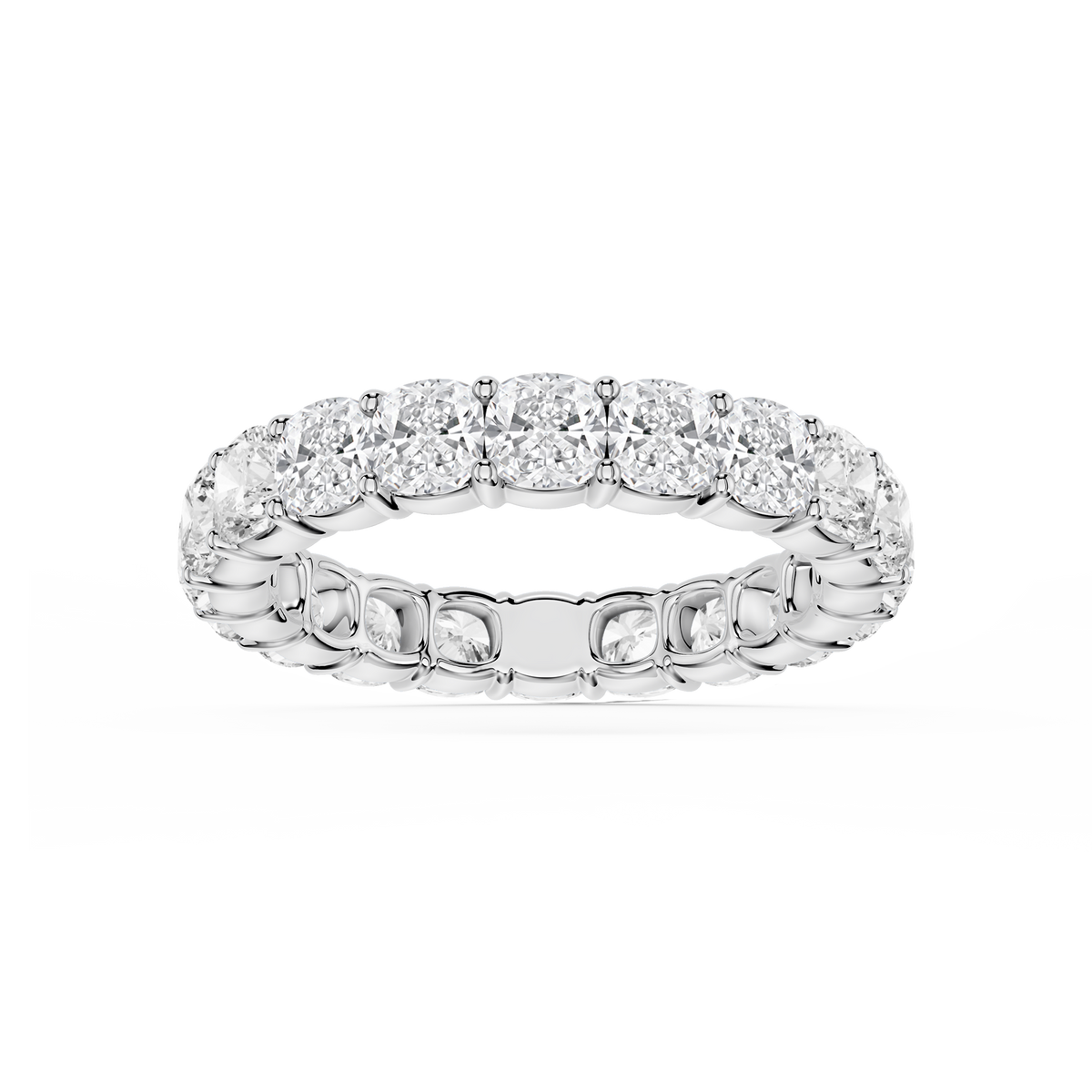 Lovea Frieda Eternity Ring Kissenschliff – Weißgold