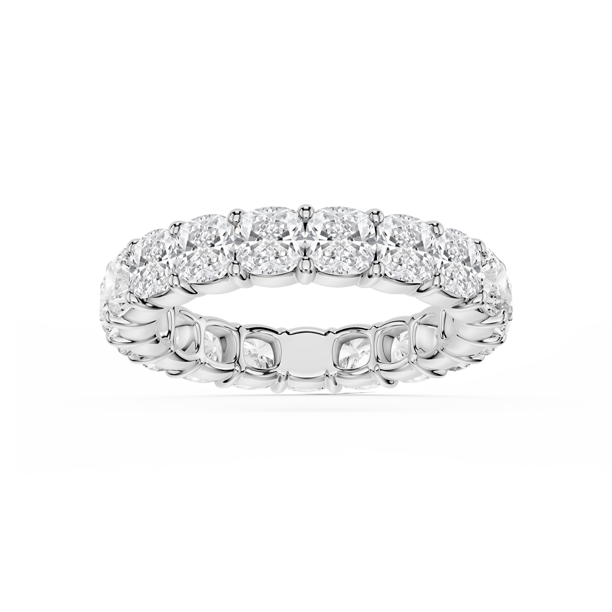 Lovea Frieda Eternity Ring Kissenschliff – Weißgold