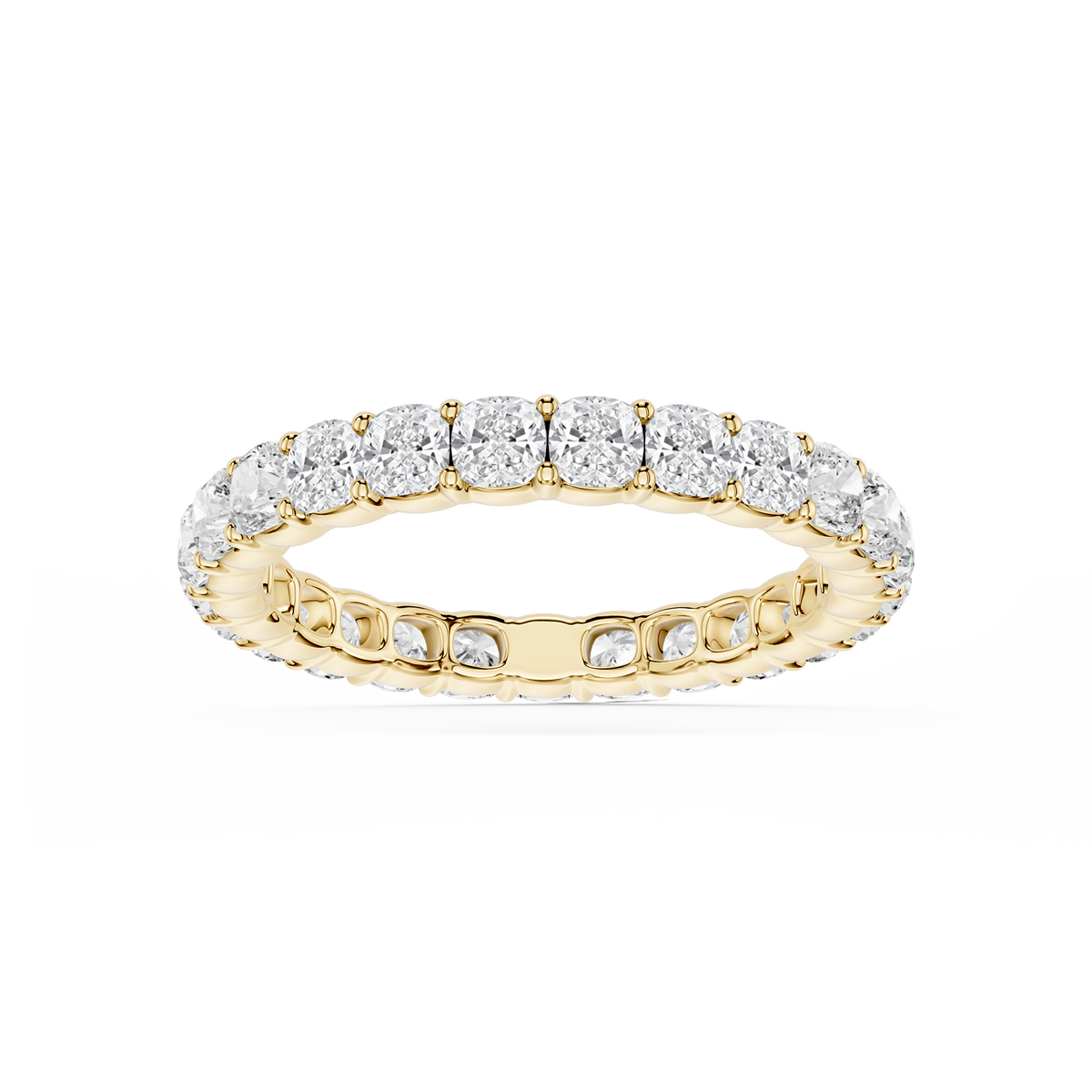 Lovea Frieda Eternity Ring Kissenschliff – Gelbgold