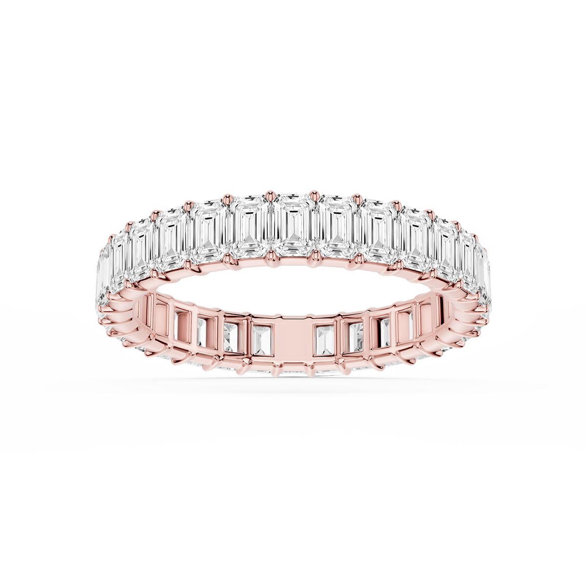 Lovea Frieda Eternity Ring Smaragdschliff – Roségold
