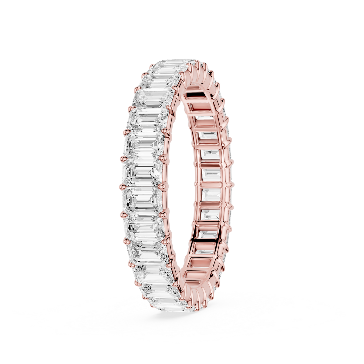 Lovea Frieda Eternity Ring Smaragdschliff – Roségold