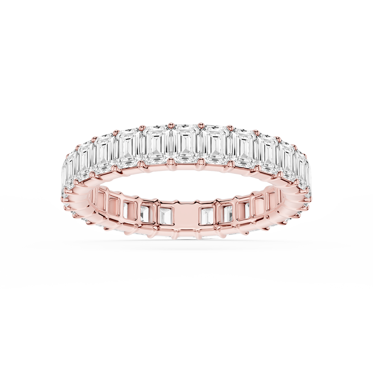 Lovea Frieda Eternity Ring Smaragdschliff – Roségold