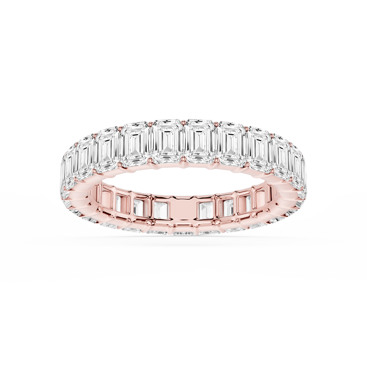 Lovea Frieda Eternity Ring Smaragdschliff – Roségold